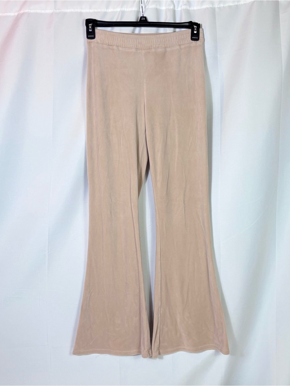 Hollister Beige Velour Flare Lounge Pants S Y2K Soft Girl Athleisure Casual Glam - Picture 3 of 10